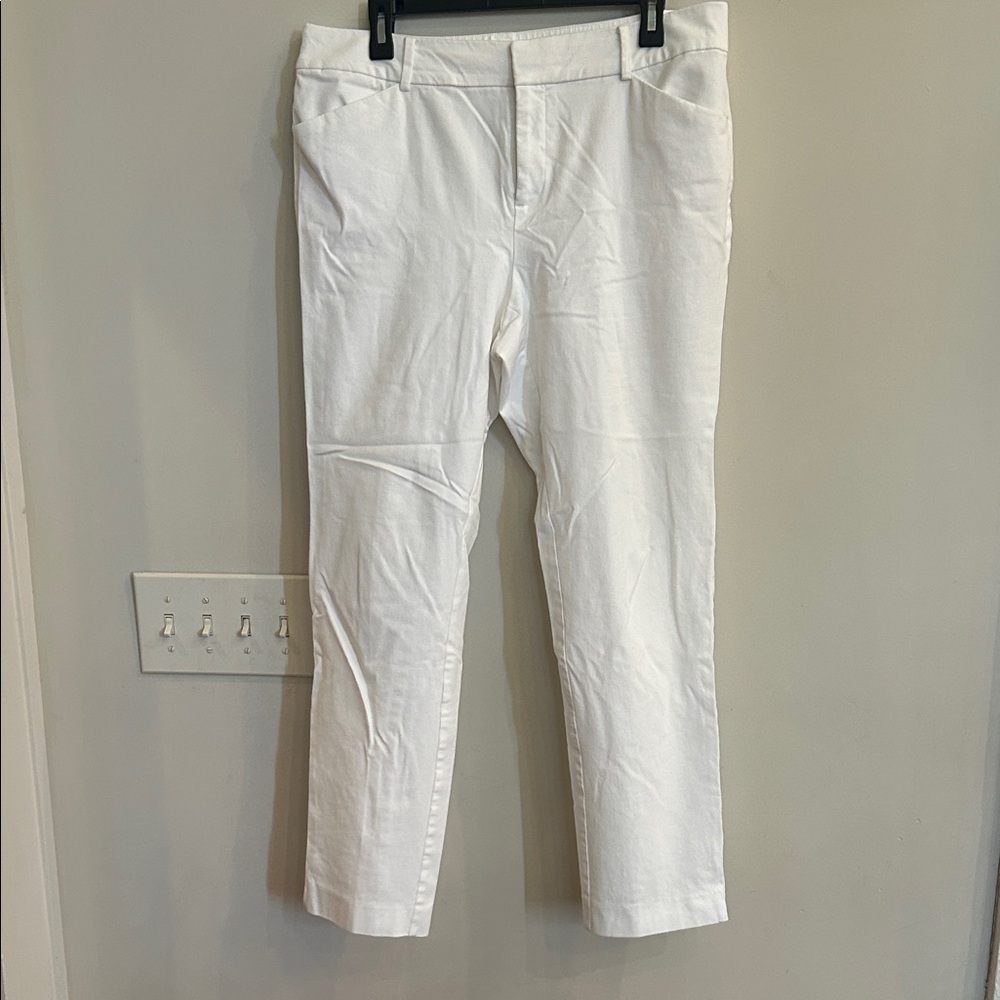 Charter Club‎ Pants Size 12 White Women's Trousers Casual Summer Spring
